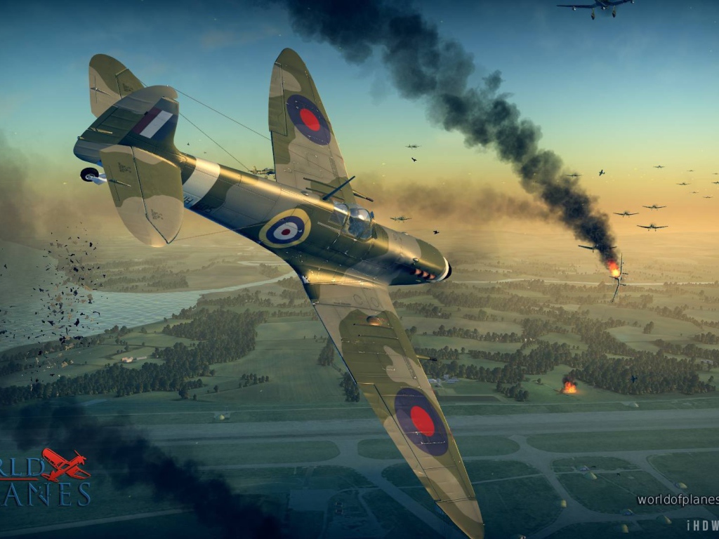 War Thunder военный самолет Японии снижается