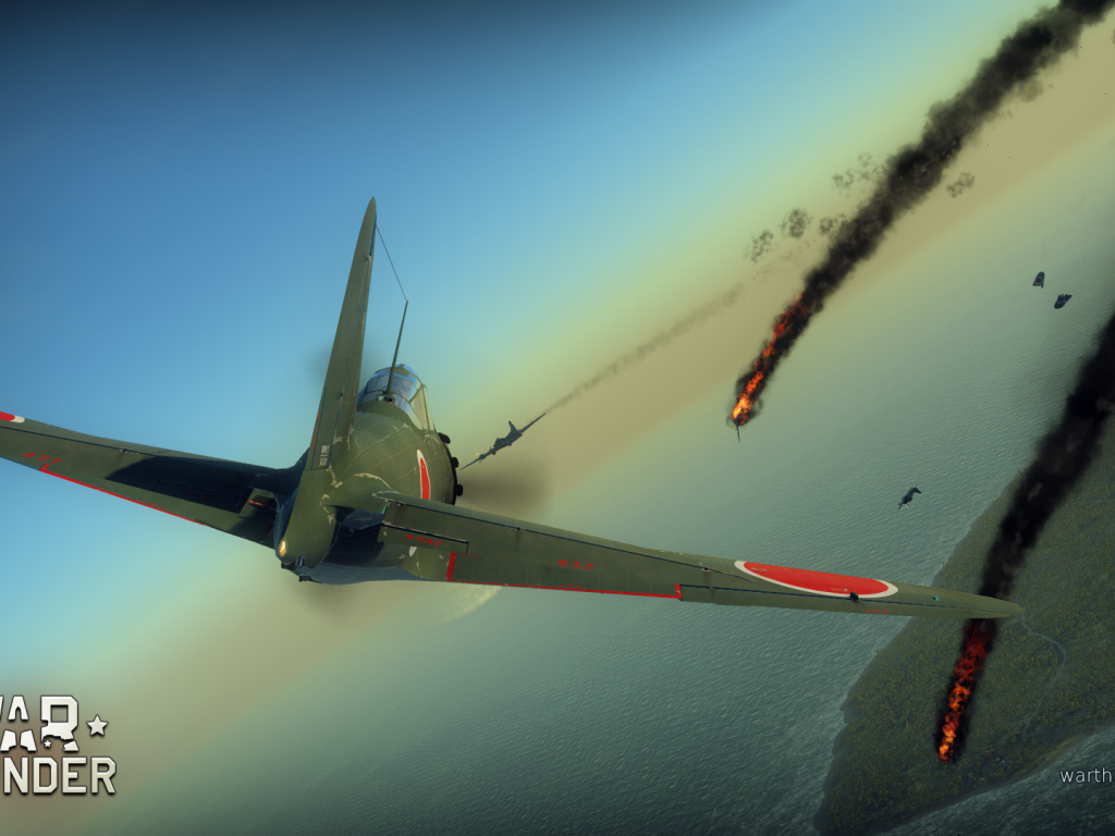 War Thunder военный самолет в небесах