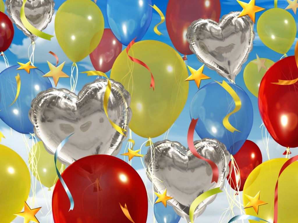 Разные красивые шарики на день рождения