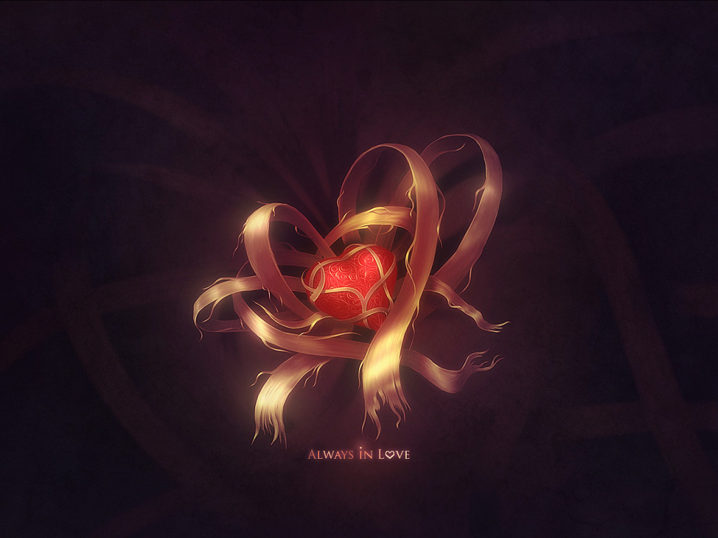 Сердечко в рваных лентах