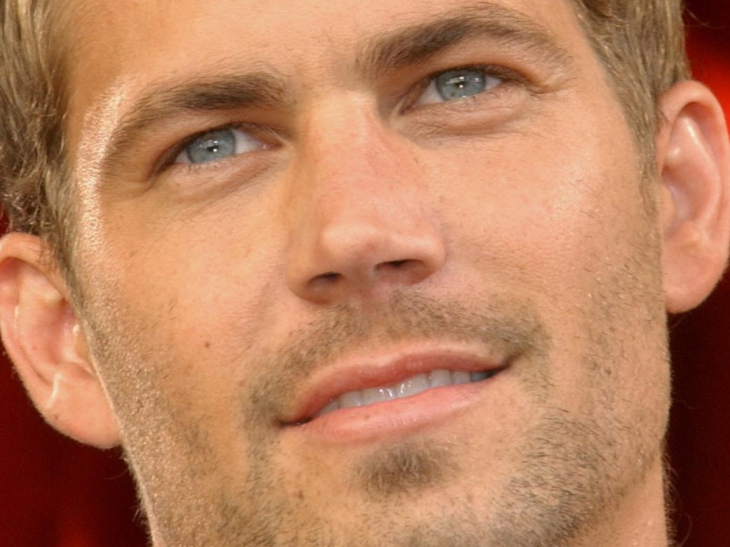 Пол Уокер на красном фоне