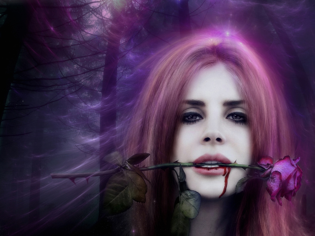 Lana Del Rey в лесу