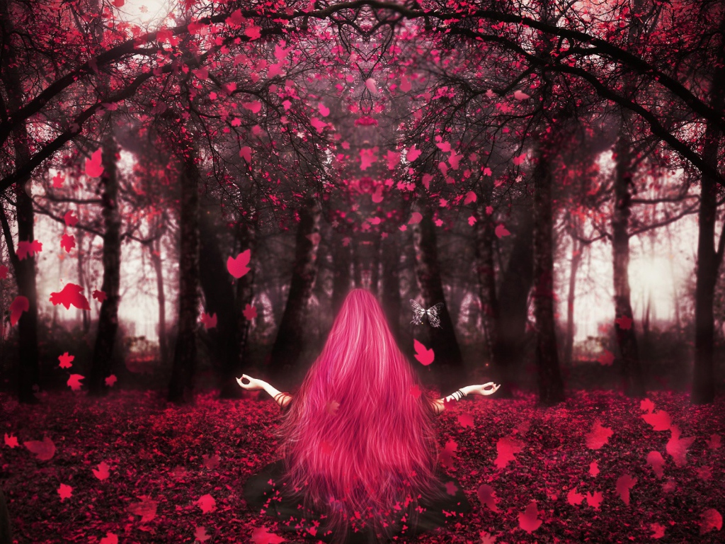 Осень в розовом тоне