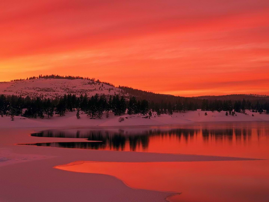 Пейзаж в багровых тонах