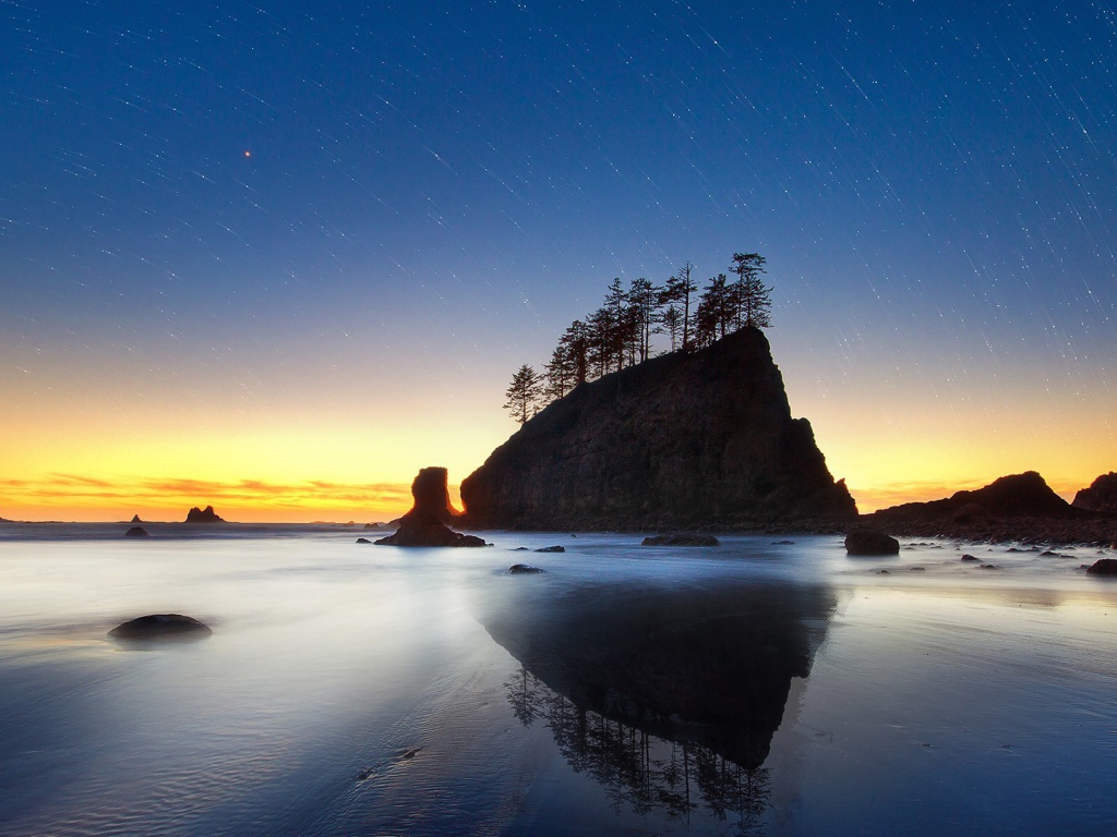 Звездное небо на закате