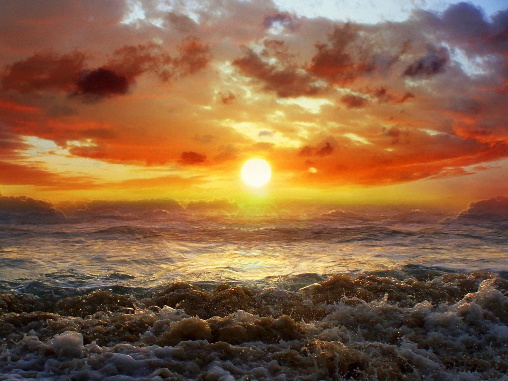 Закат над штормом