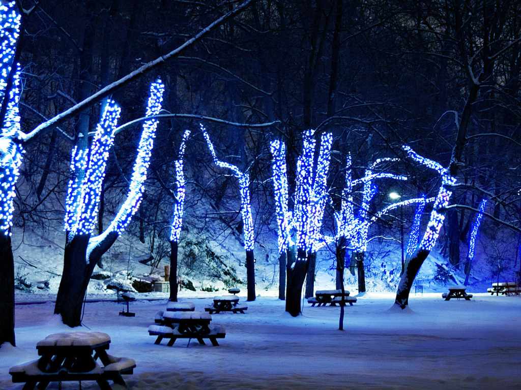 Синяя гирлянда