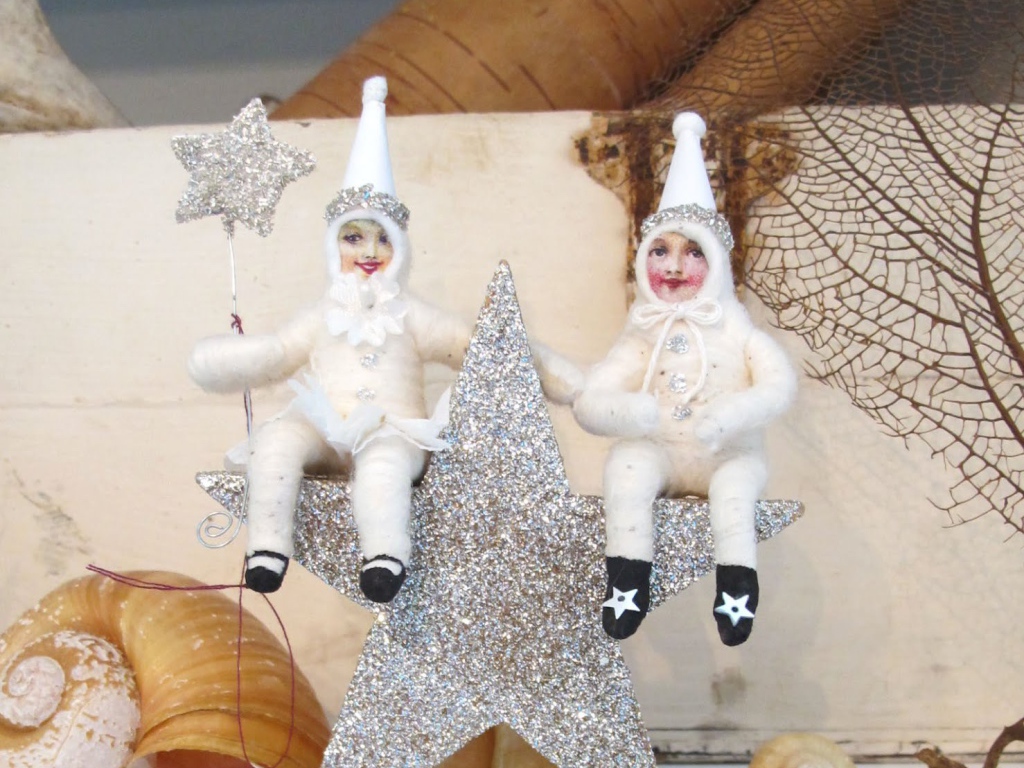 Елочные игрушки из ваты