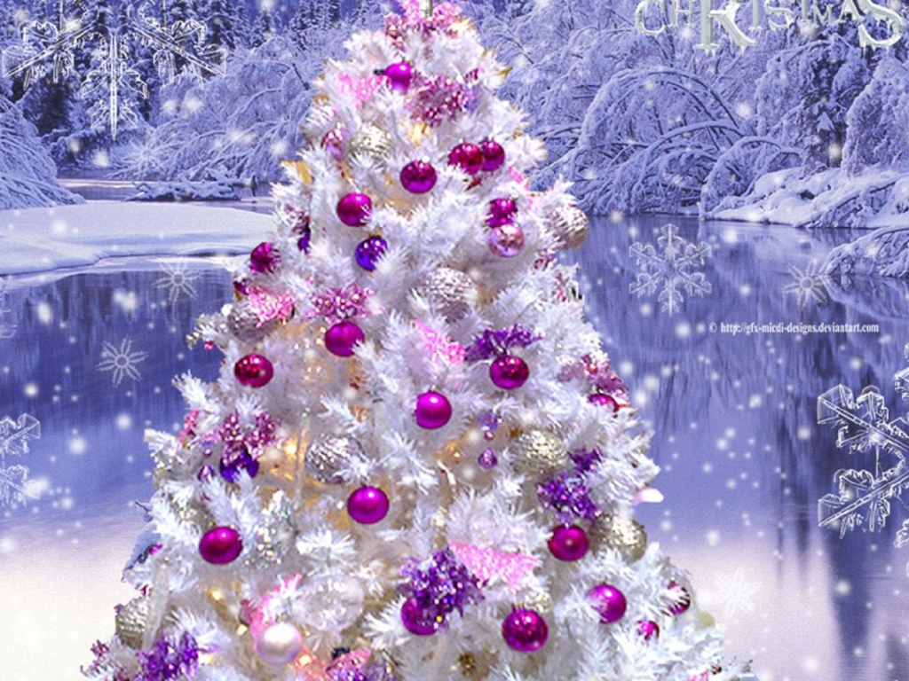 Розовая Новогодняя елка