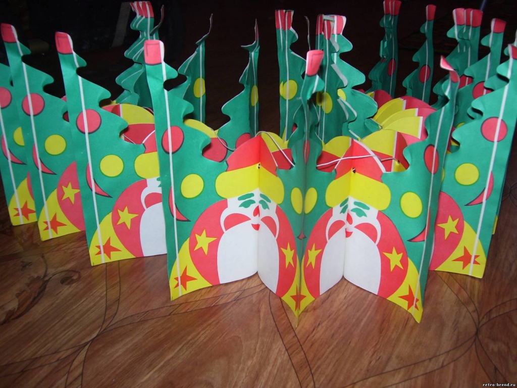 Дед мороз гирлянда