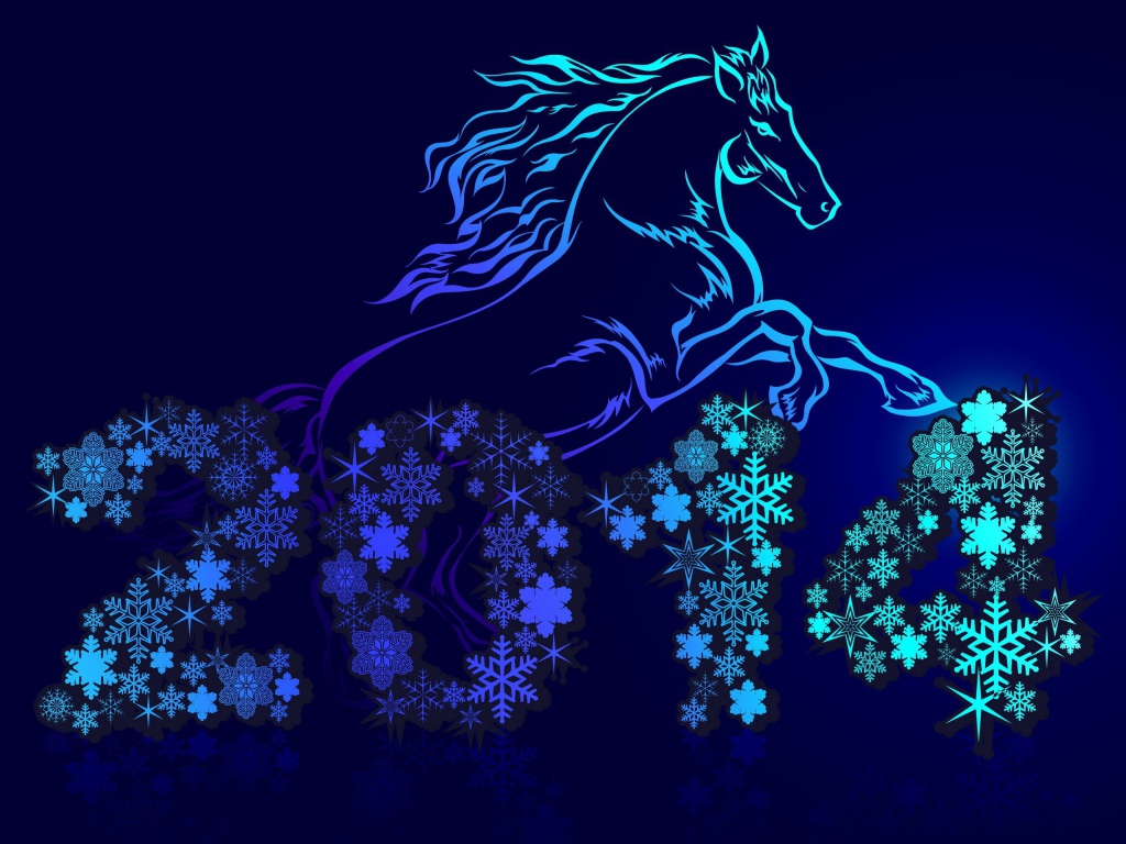 Новый год лошади