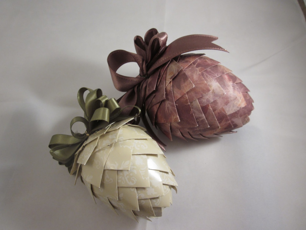 Бумажные елочные игрушки