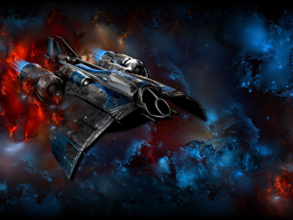 Футуристический рисунок космического корабля