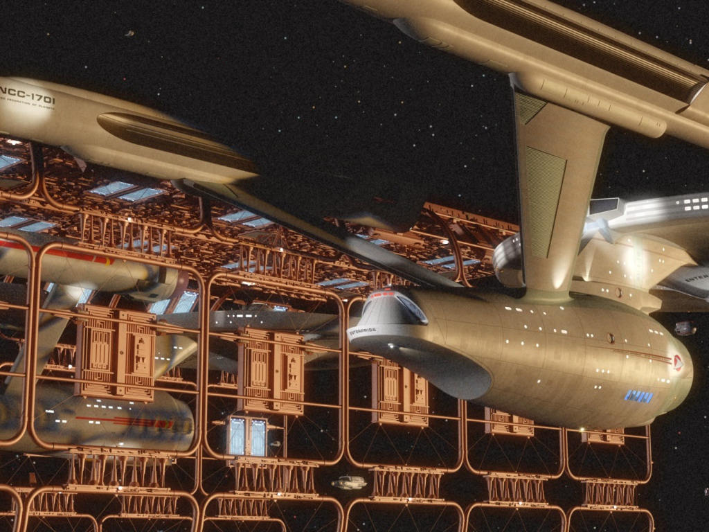 Космический корабль на стоянке