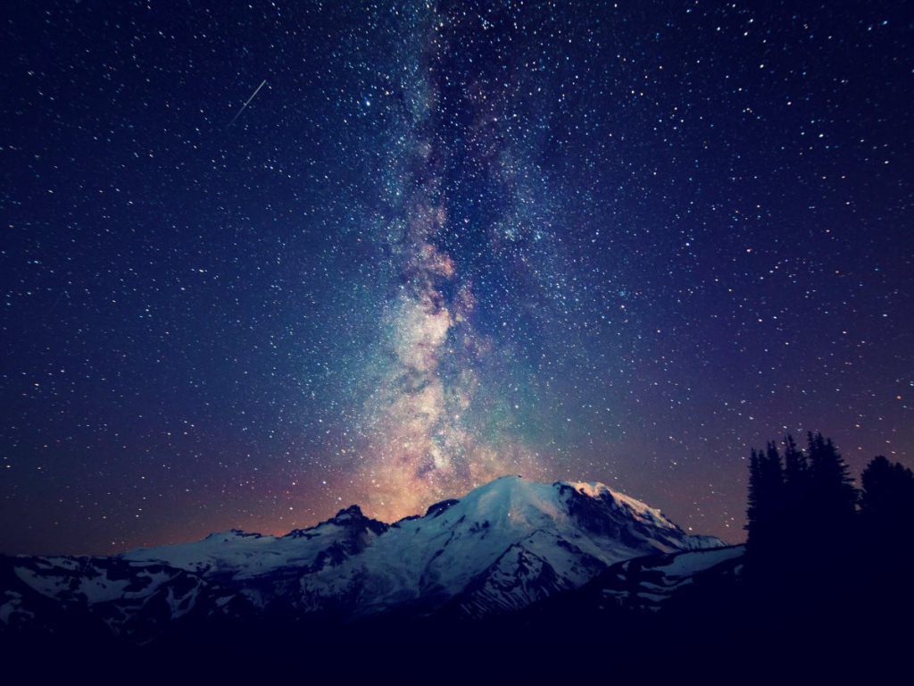Млечный путь на ночном небе