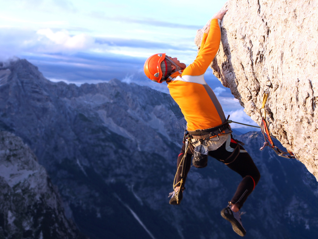 Фотография скалолаза