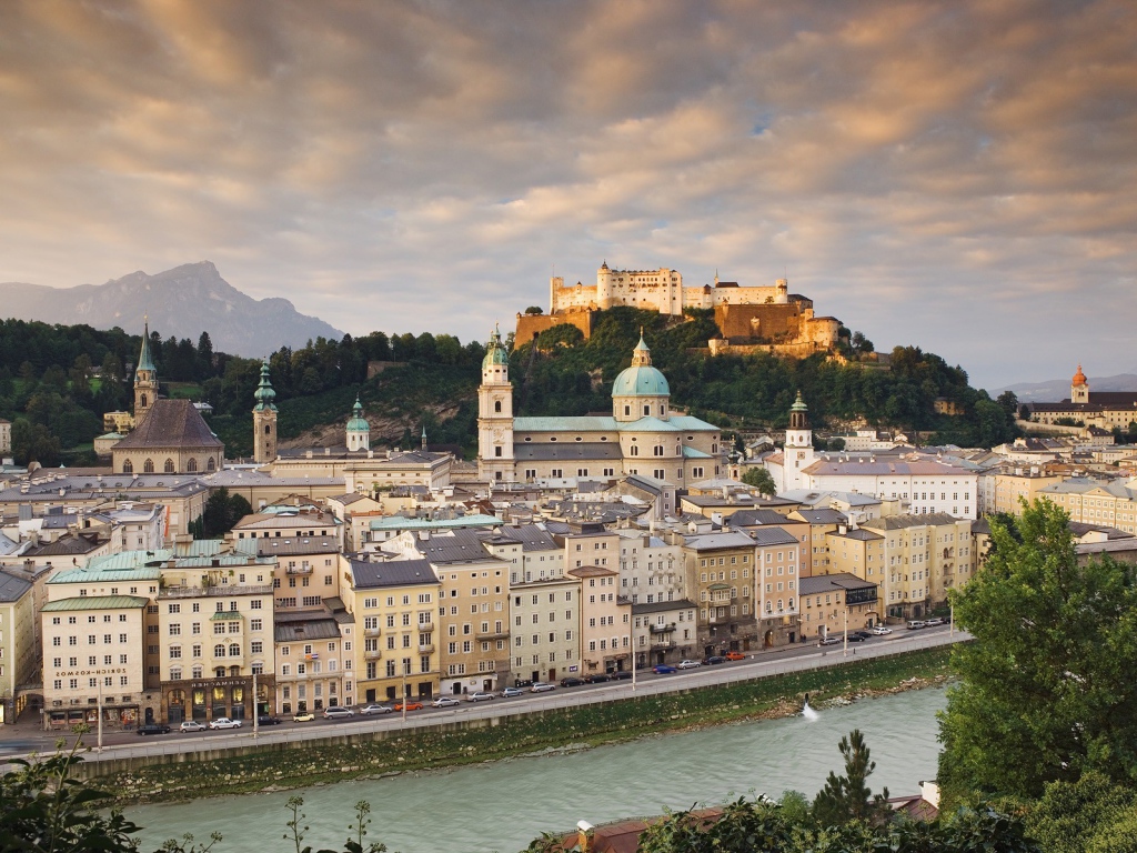 	 Австрия Зальцбург замок пейзаж