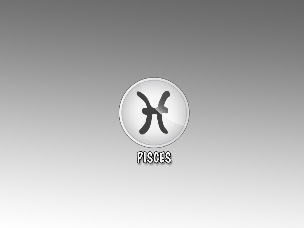 Знак рыбы на сером фоне