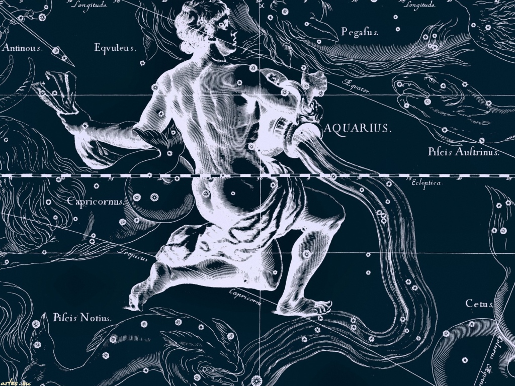 Карта звездного неба, водолей
