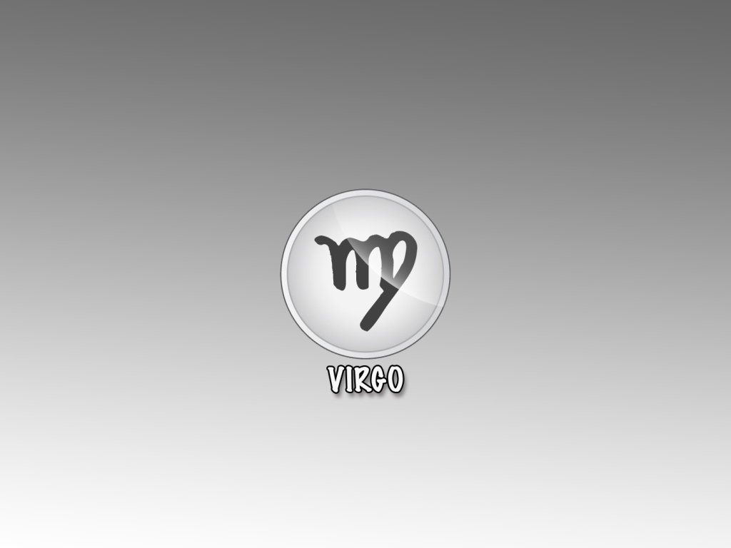 Знак дева на сером фоне