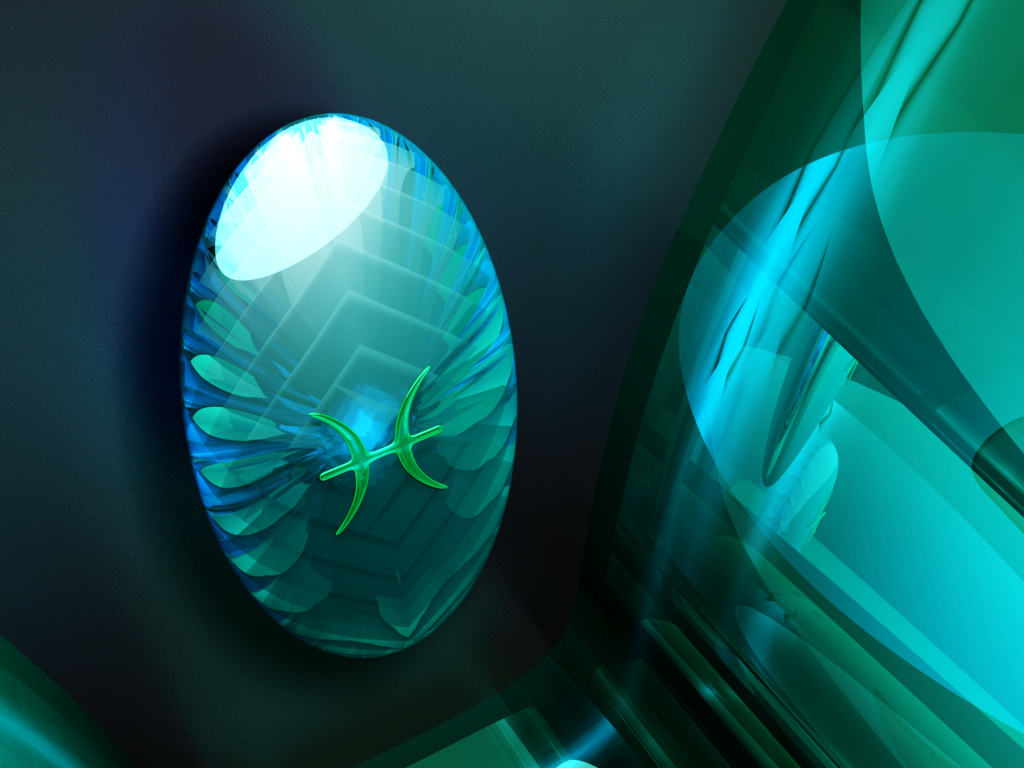 Знак зодиака рыбы, креативный рисунок