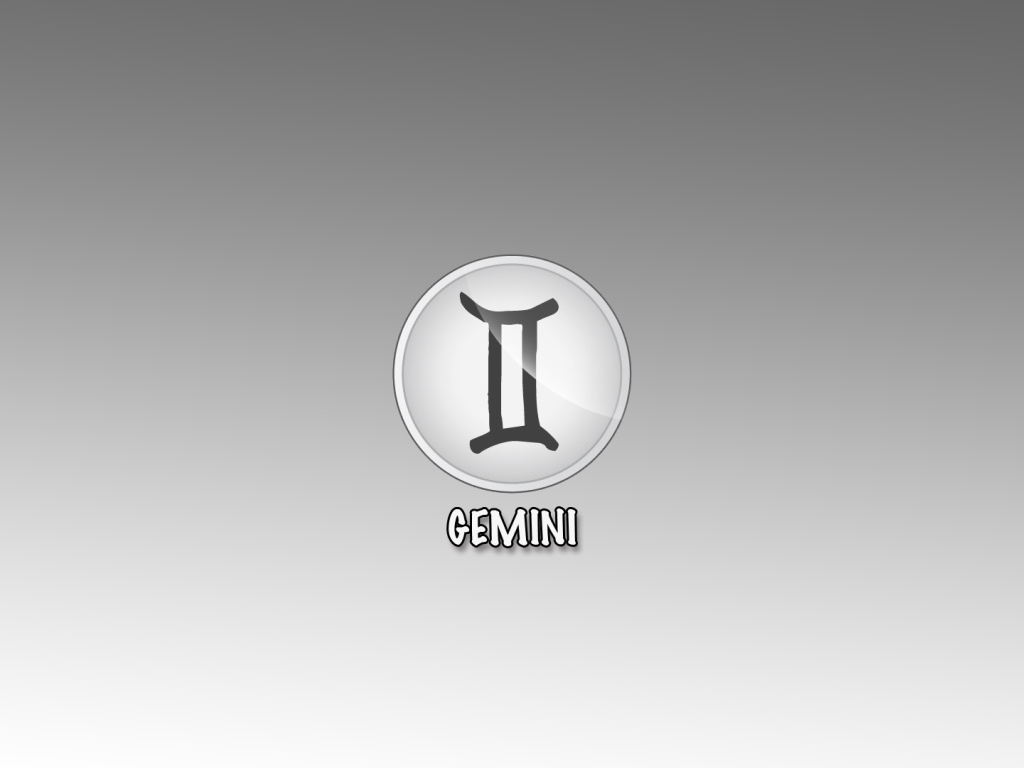 Знак близнецы на сером фоне
