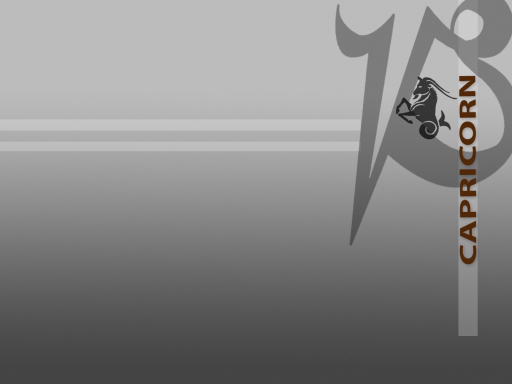 Знак зодиака козерог, серый фон 