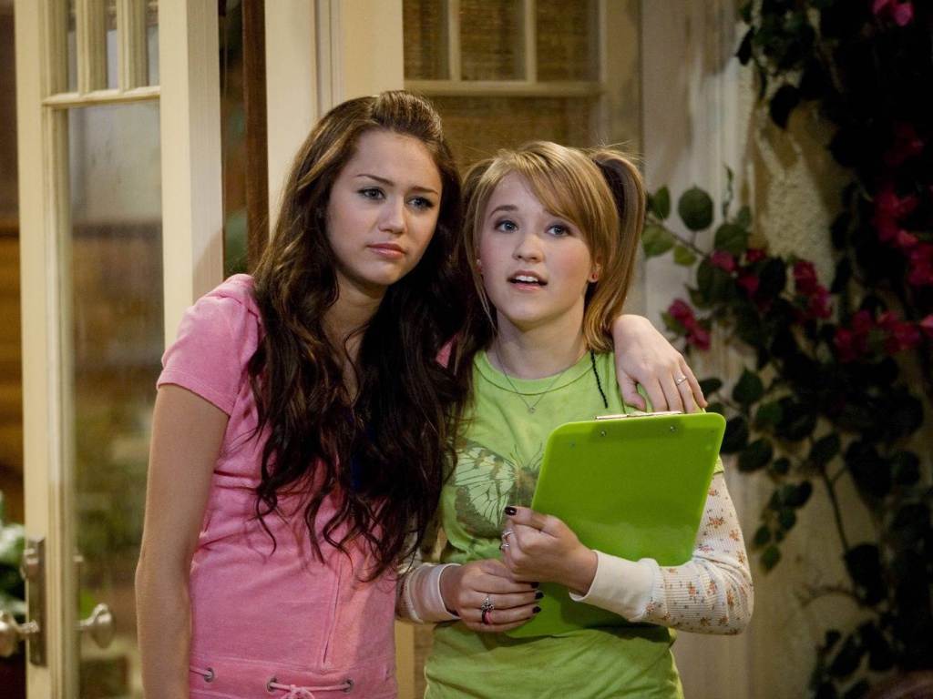Emily Osment and Miley Cyrus, TV series Hannah Montana