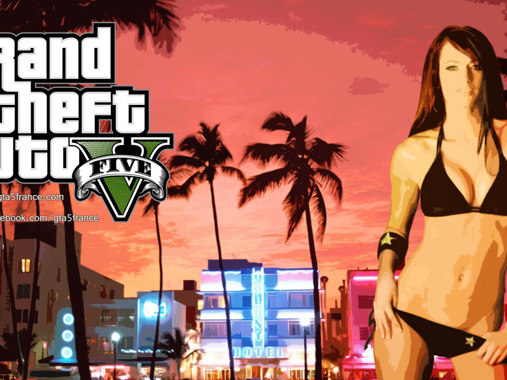 Grand Theft Auto V красотка в черном