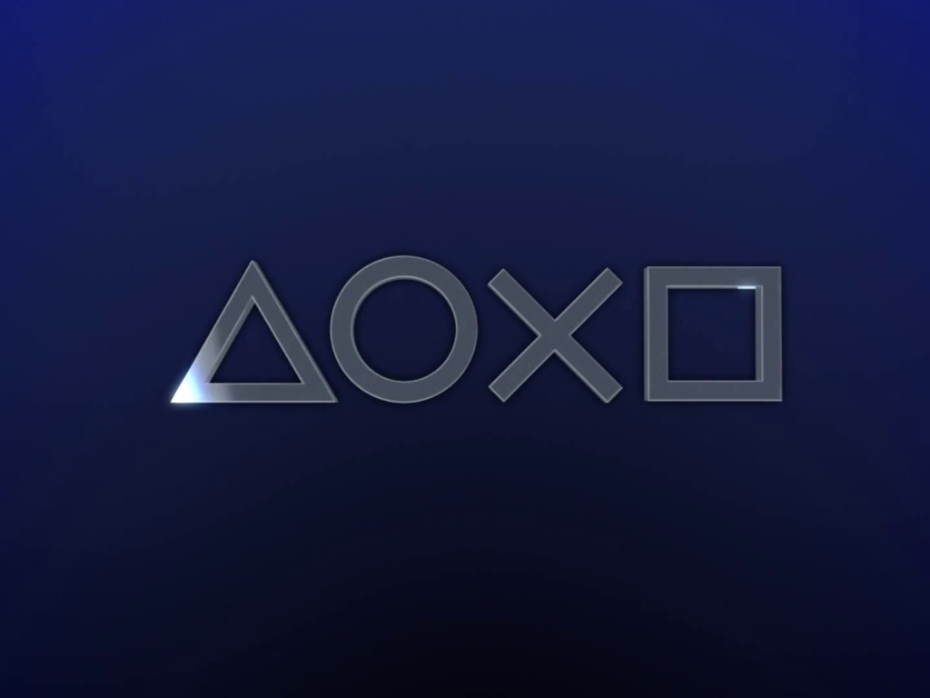 Sony Play Station 4 синий лого