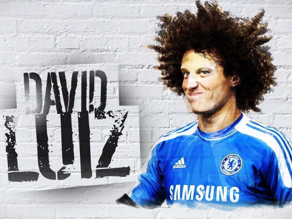  Лучший игрок Челси Давид Луис в афро стиле