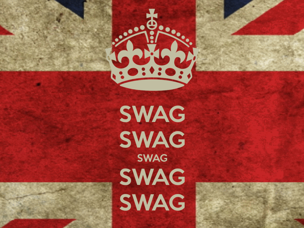 Надпись swag и флаг