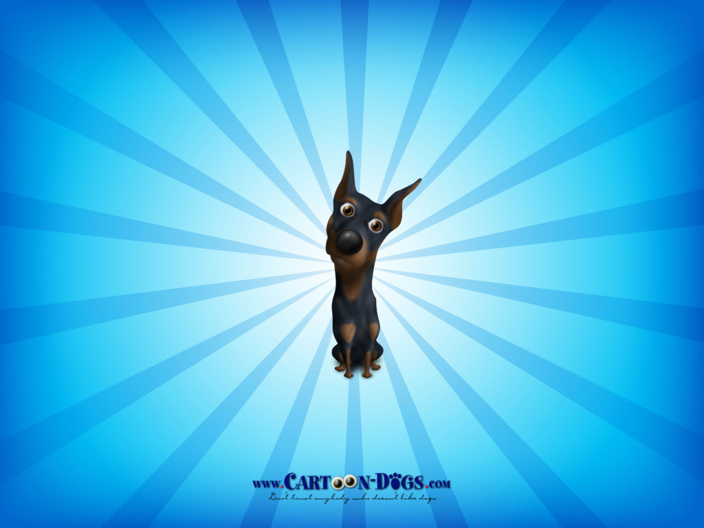 Доберман из мультфильма