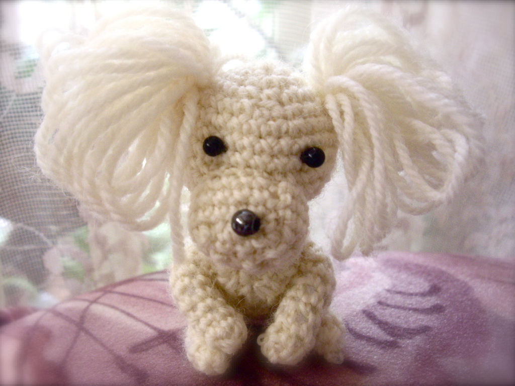 Вязаная игрушка пудель