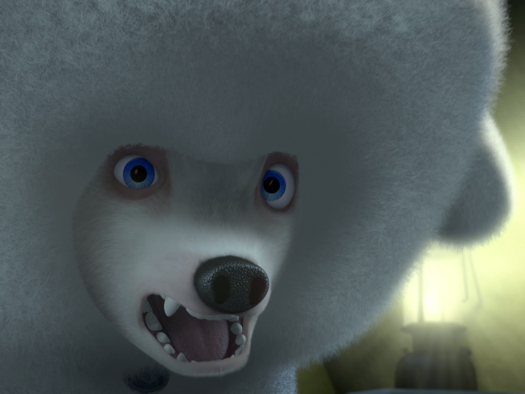 Белый пудель из мультфильма