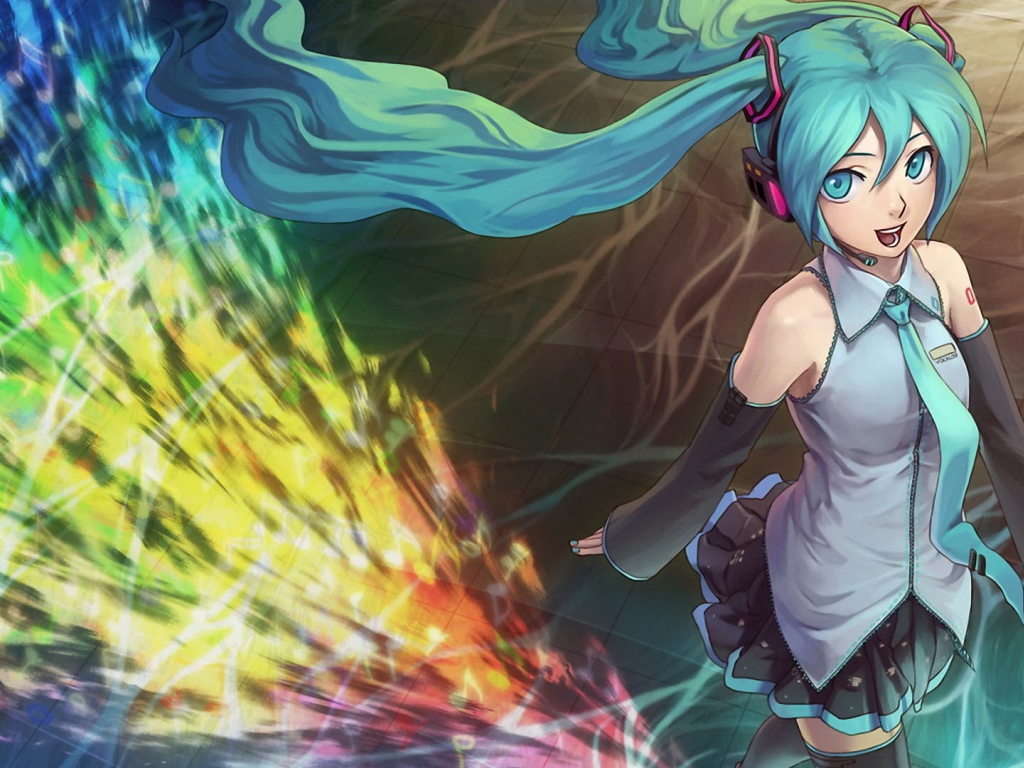 Аниме девушка слушает музыку