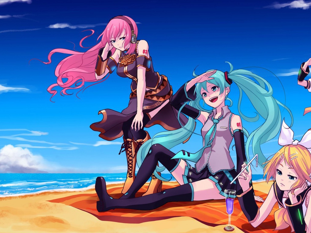 Подруги отдыхают на берегу