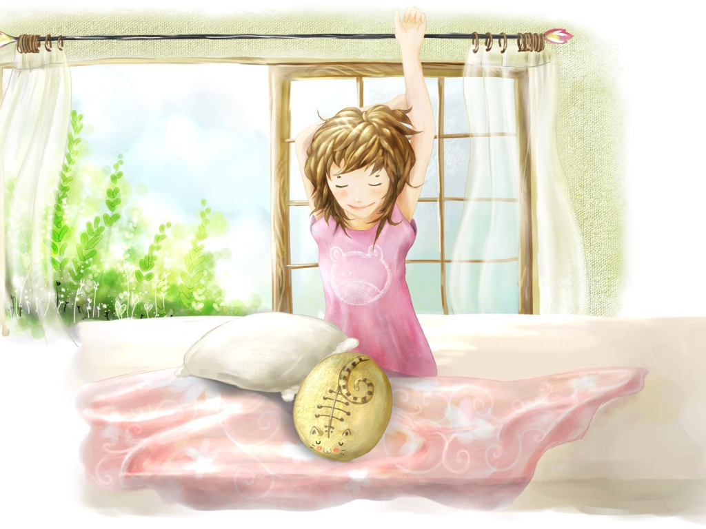 Девочка проснулась