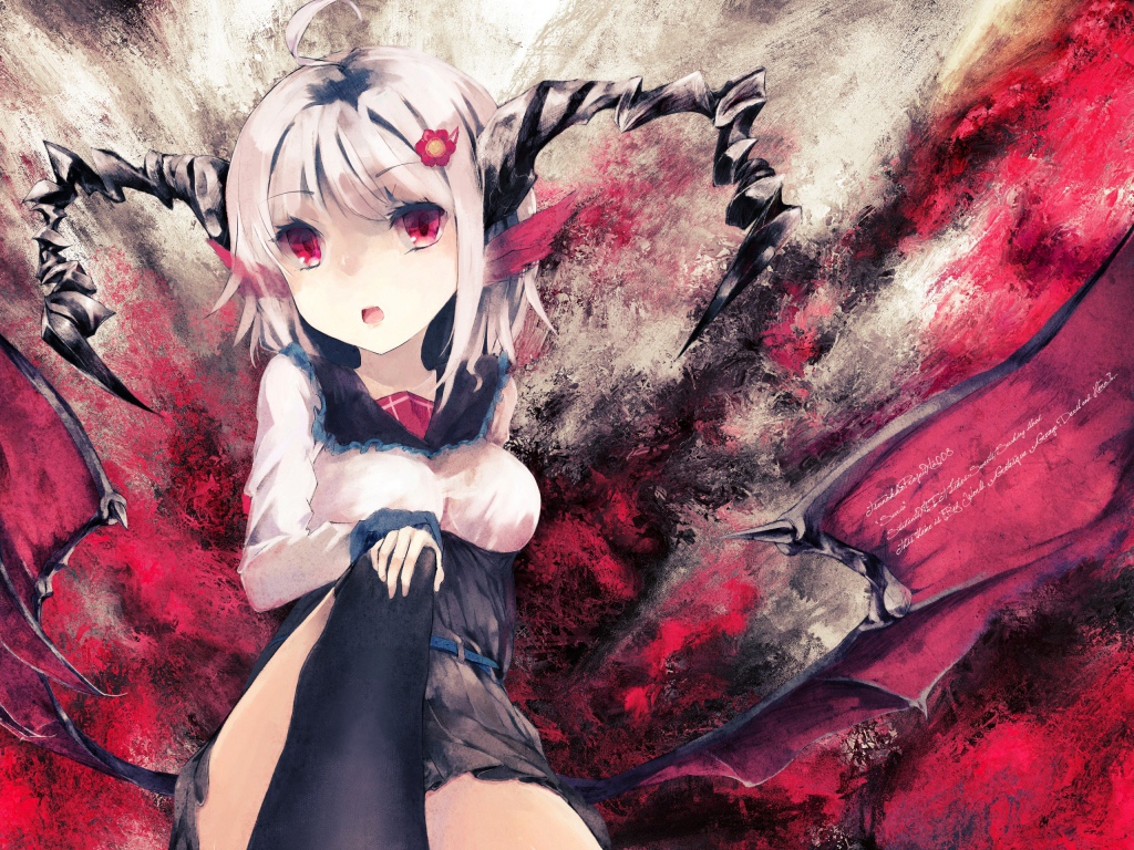 Аниме девочка с рогами