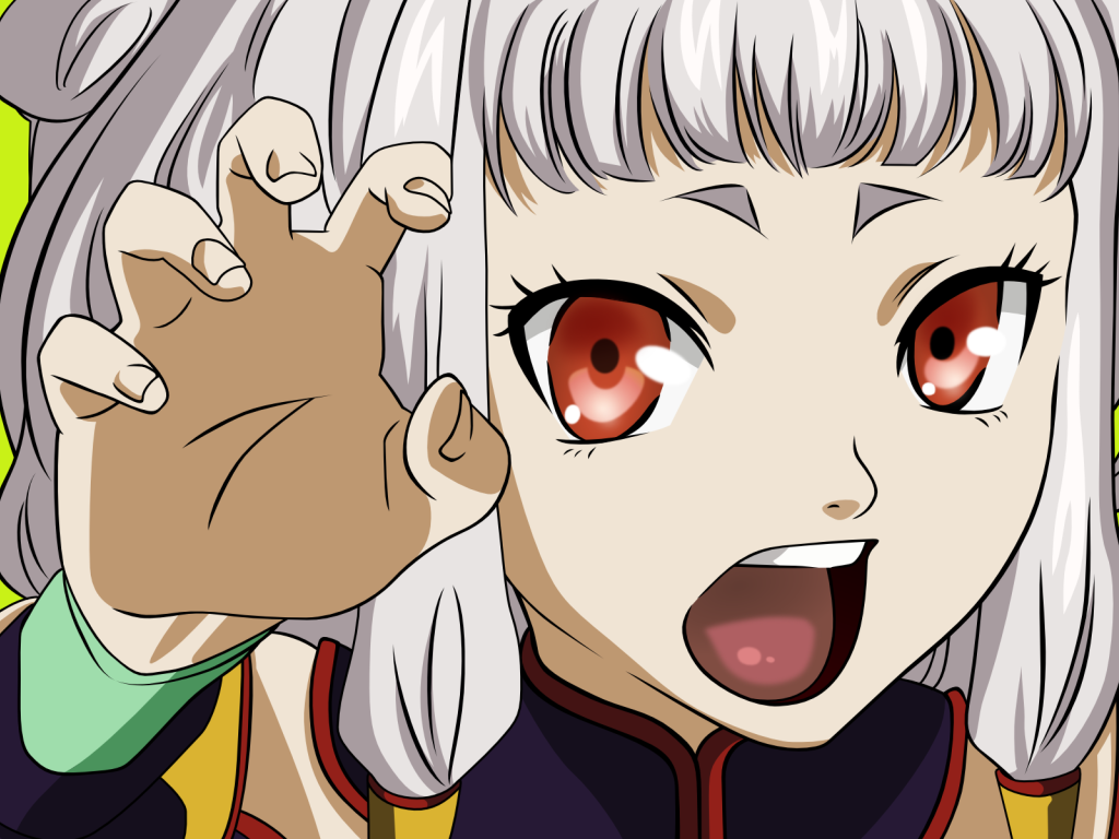 	  Aggressive anime girl