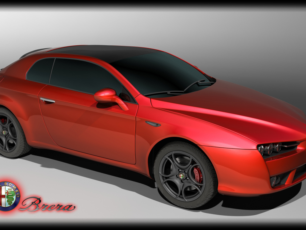 Автомобиль Alfa Romeo brera на дороге