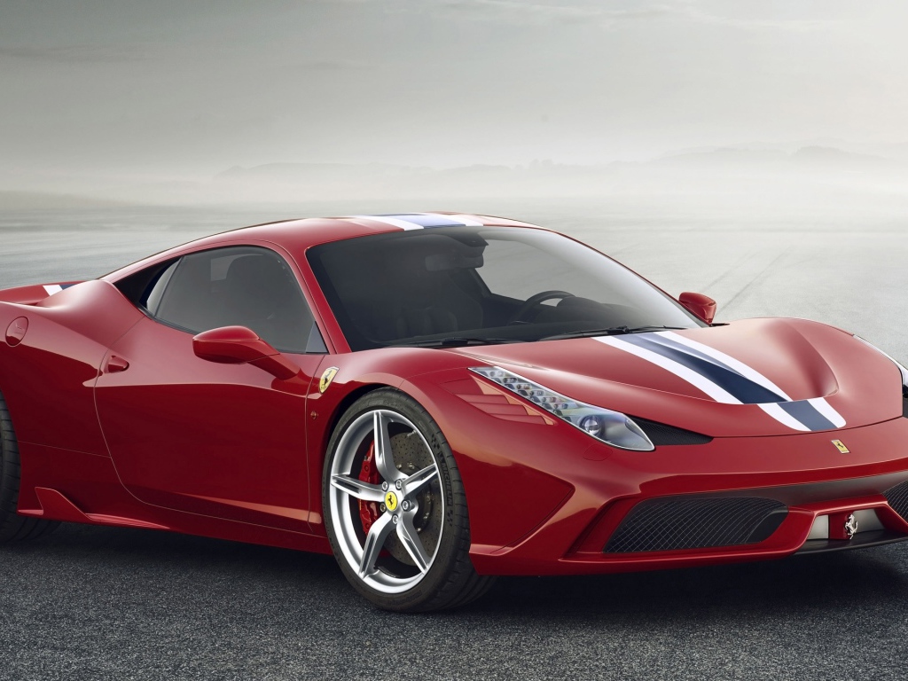 Красный Ferrari 458 speciale