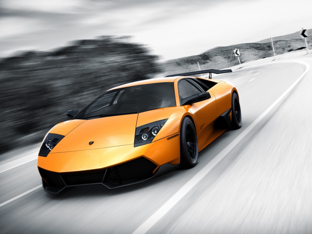 Lamborghini murcielago в дороге 