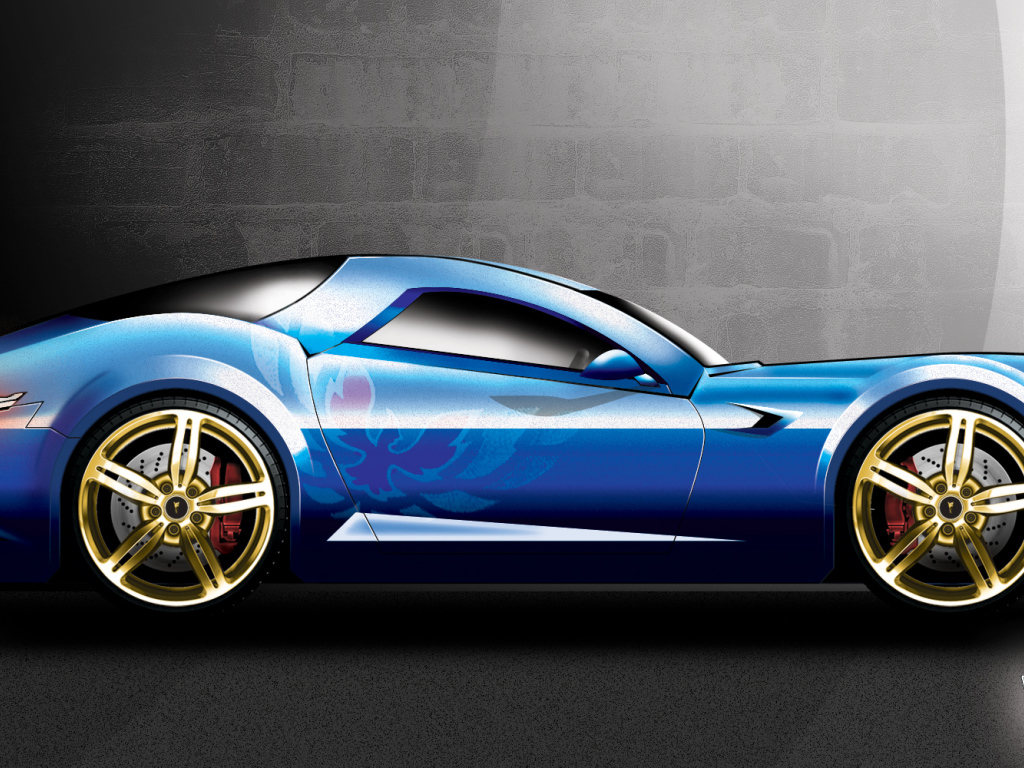 Красивый автомобиль Pontiac Firebird в Москве