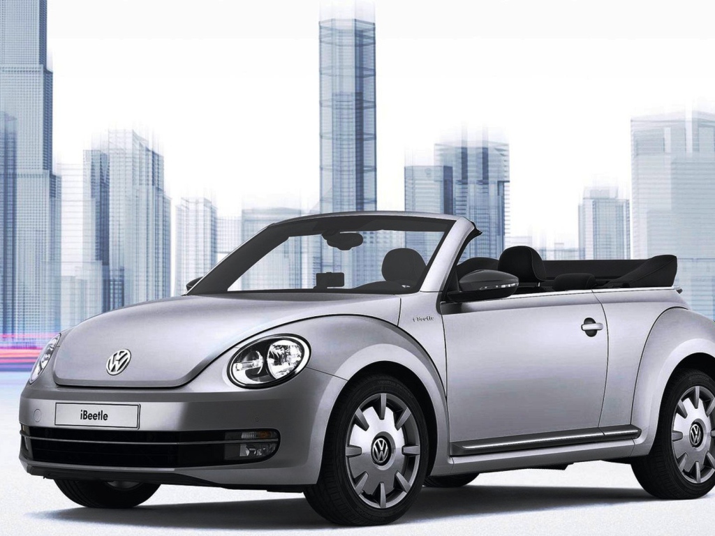 Красивый автомобиль Volkswagen Beetle 2014