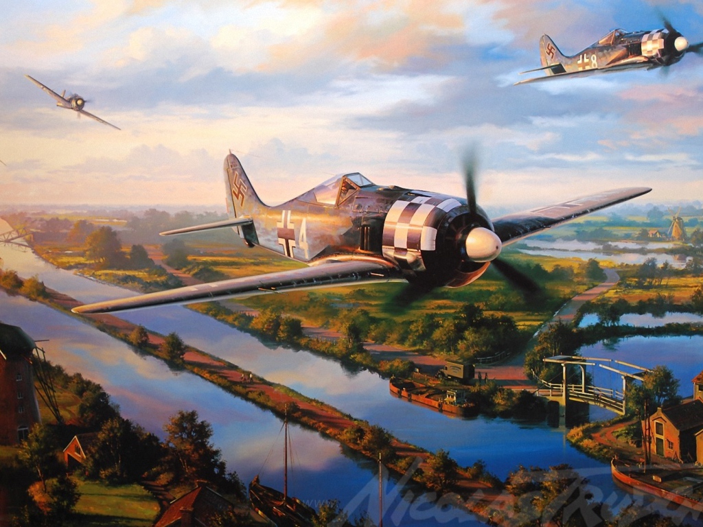 Немецкие самолеты в небе