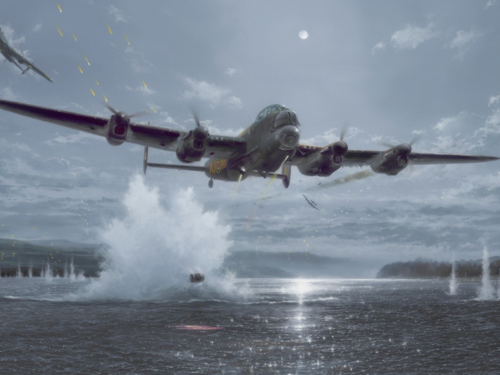 Сброс бомб в море