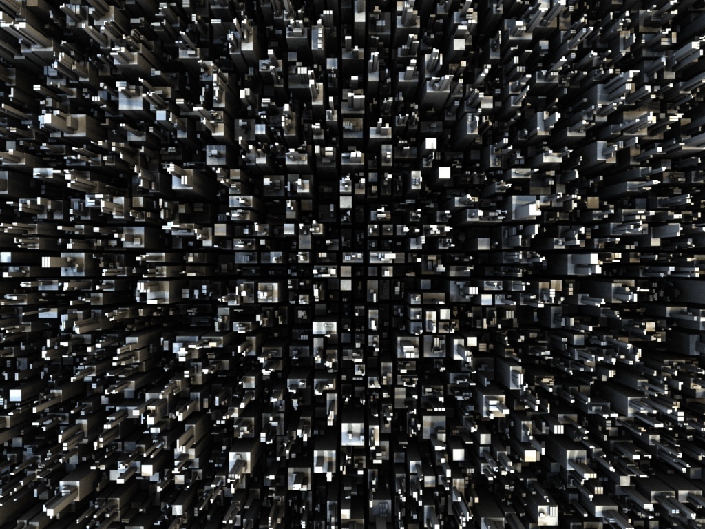 Черная абстракция на обоях