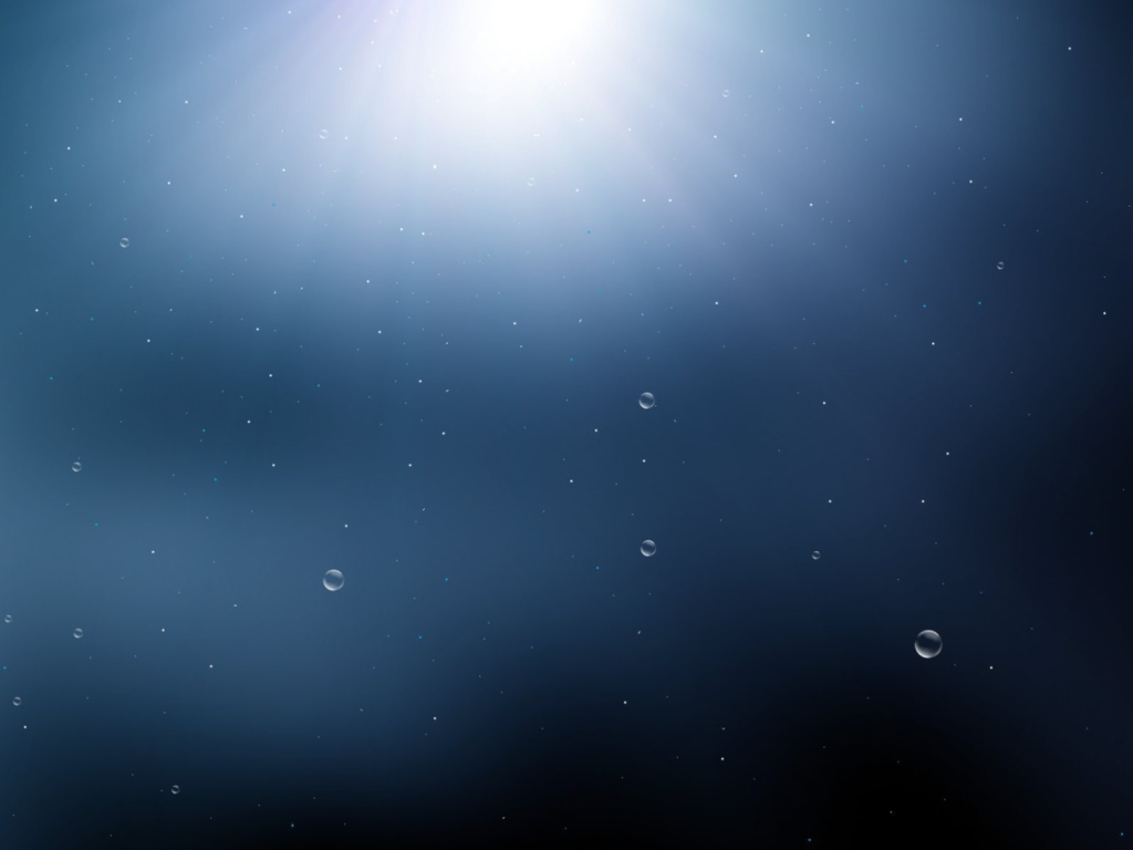 Капли в синем свете