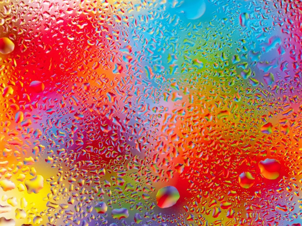 Kапли на радужном стекле